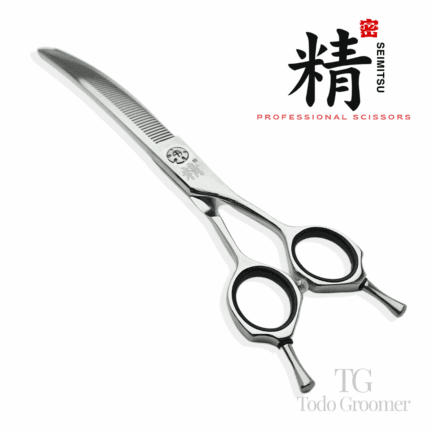Tijera Profesional SEIMITSU - Acero Japonés 440c - Esculpidora Curva 60 Dientes 7"