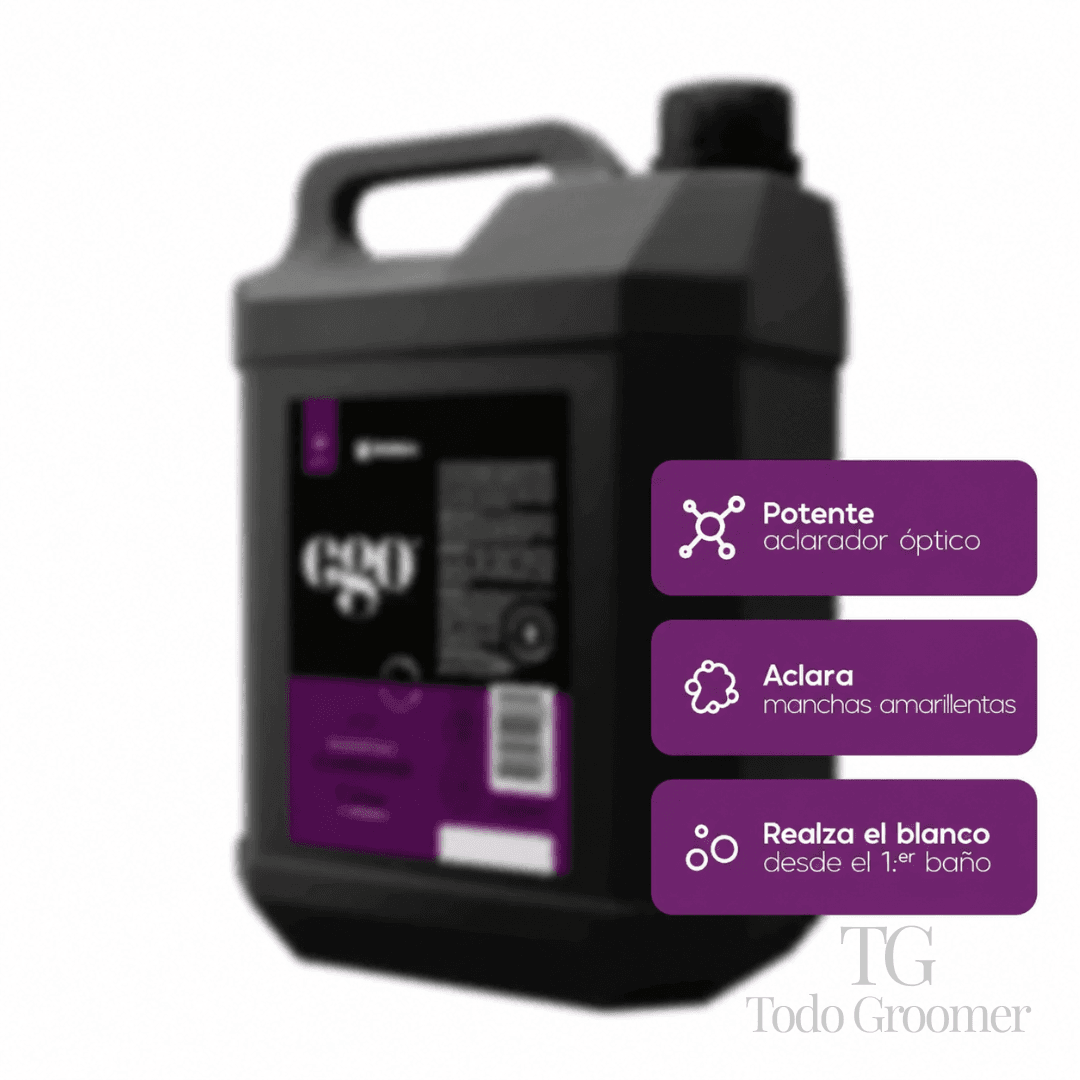 Shampoo Aclarador Óptico para Pelajes Blancos Bubbles Pro 5 L - Imagen 4