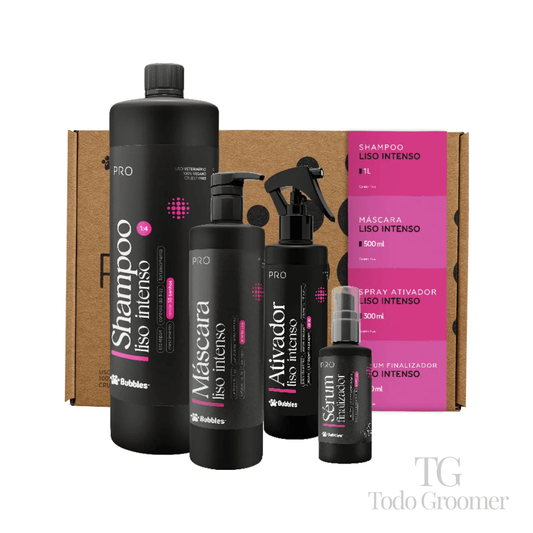 Kit Liso Intenso Bubbles Pro para Pelajes Lisos – 4 Productos