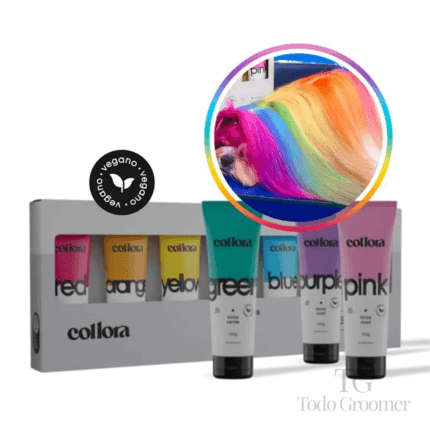 TINTES PARA PELO DE PERROS – SET 7 COLORES – COLLORA BUBBLES