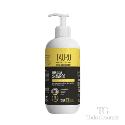 Champú de limpieza profunda Tauro Pro Line Ultra Natural Care para piel y pelaje de perros y gatos