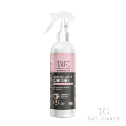 TAURO PRO LINE Volume Boost Leave - in Spray acondicionador sin enjuague para perros y gatos, volumen de pelaje
